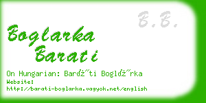 boglarka barati business card